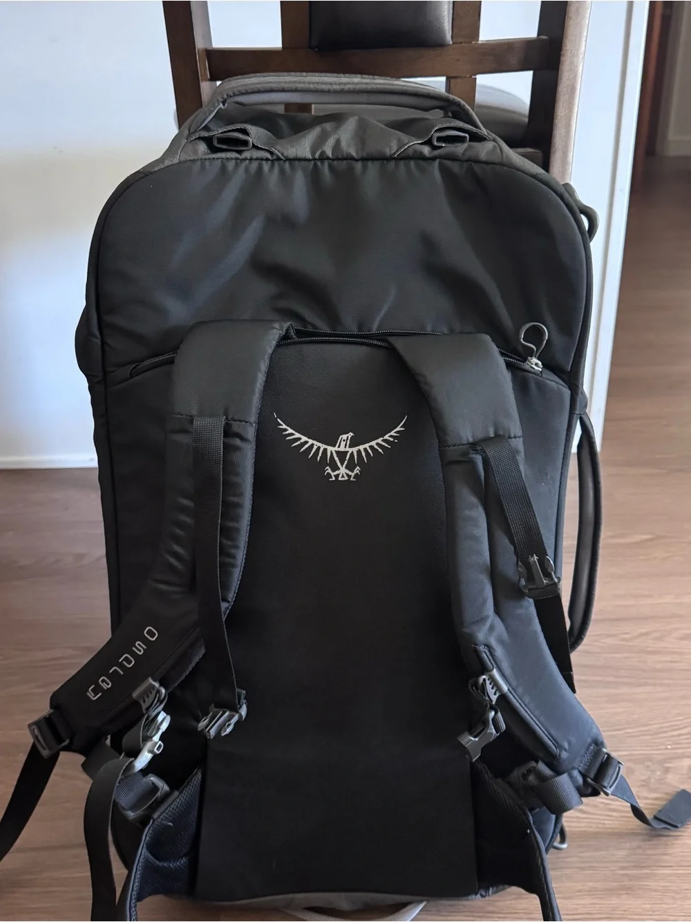OSPREY Black Travel Backpack Porter 65